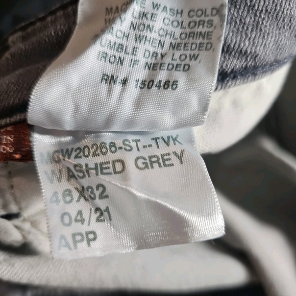 Red Ale by Alesbury 46x32 Straight Leg 5 Pocket Mens Jeans Washed Grey - Picture 7 of 8